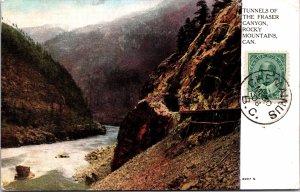 Canada Tunnels Of The Fraser Canyon Rocky Mountains Vintage Postcard 09.79