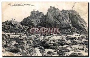 Old Postcard Roscoff Finistere large rocks