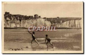 Old Postcard Onival cliffs at Ault