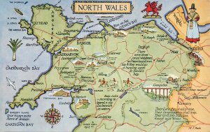 UK North Wales map