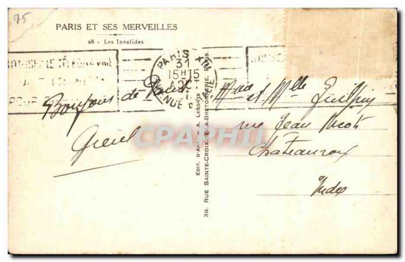 Old Postcard Paris And Its Wonders Invalides