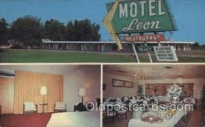 Leon Motel, Dothan, Alabama, USA Motel Hotel Writing On Back close to perfect...