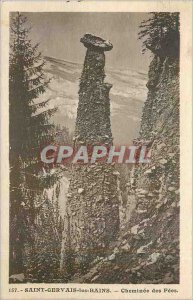 Old Postcard Saint Gervais les Bains Chimney des Fees