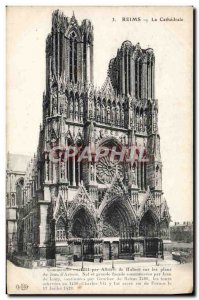 Old Postcard Reims Cathedral