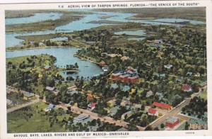 Florida Tarpon Springs Aerial View Curteich