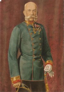 Franz Joseph I, Kaiser con Osterreich Fine painting, modern Austrian postcard