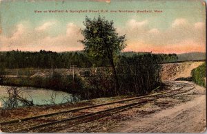 Westfield & Springfield Street Railroad Westfield MA c1909 Vintage Postcard N77