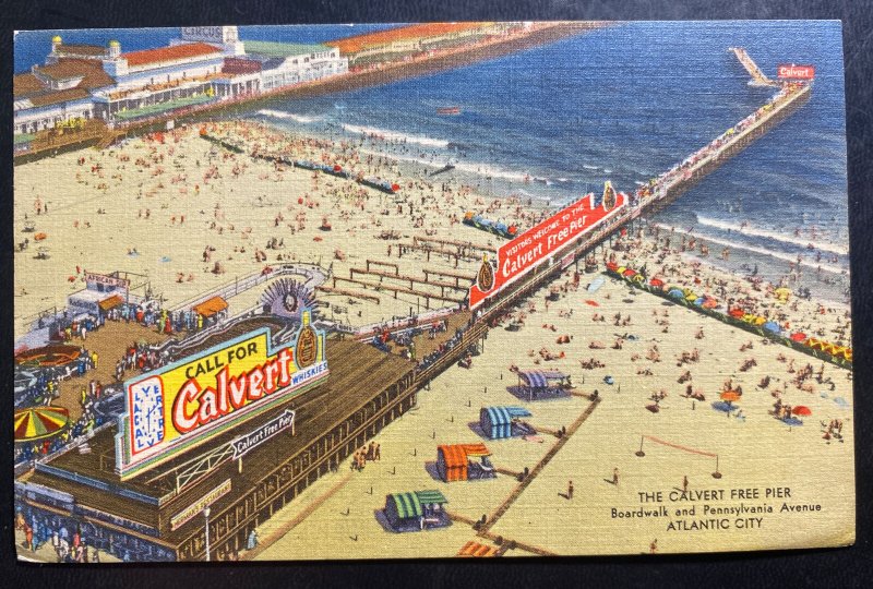 Mint Usa Color Picture Postcard Calvert Free Pier Atlantic City 