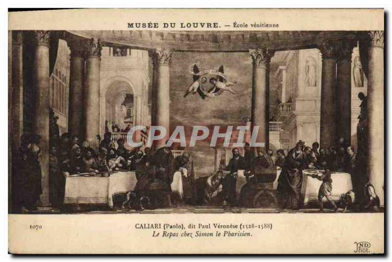 Postcard Old School Louvre Museum Venetian Paolo Caliari said Paul Veronese's...