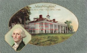 George Washington's Birthday, Winsch, Mount Vernon in Oval Frame