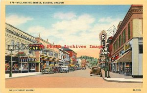 OR, Eugene, Oregon, Willamette Street, Curteich No 9A-H1174