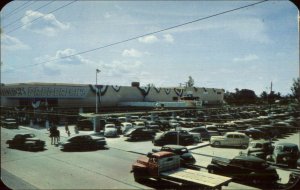 Miami FL Frederich's Grocery Store Opening Old Cars 62nd St. Postcard