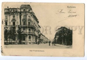 497219 1903 Germany Karlsruhe Karl Friedrich street hotel Germany postcard