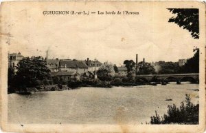 CPA GUEUGNON Les bords de l'Arroux (649866)