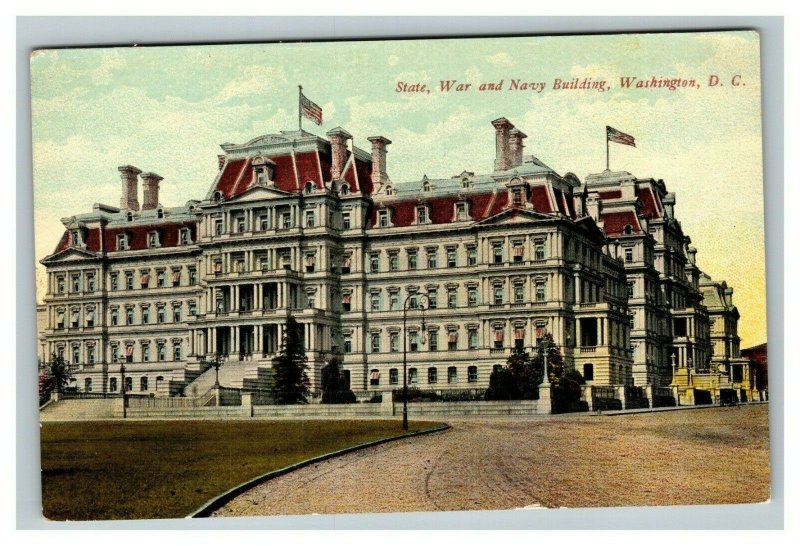 Vintage 1910's Postcard State War & Navy Building Washington D.C. - NICE 