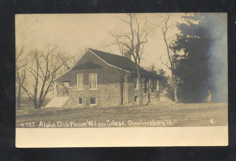 RPPC CHAMBRSBURG PENNSYLVANIA PA WILSON COLLEGE REAL PHOTO POSTCARD