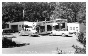 Postcard RPPC 1940s California Paradise Real Estate Sales Office autos CA24-2138