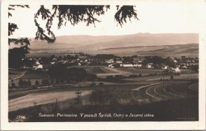 Czech Republic Sumava Pocinovice V Pozadi Špičák Šumava Vintage RPPC 04.13