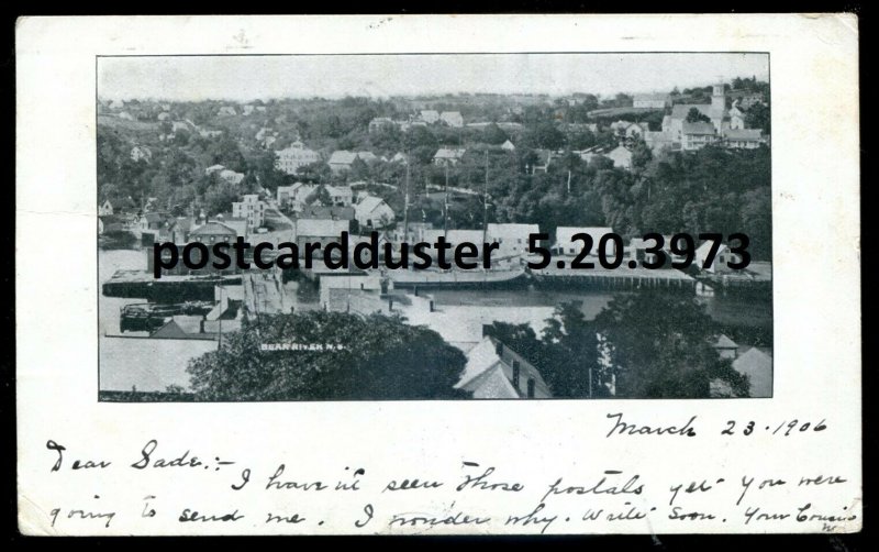 h3468 - BEAR RIVER NS Postcard 1906 Panoramic View