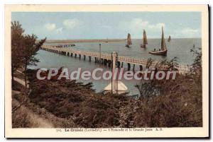 Postcard Old Croisic L Inf The Pier and the great Jetee