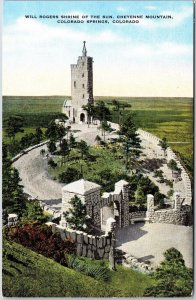 Colorado Springs CO, Will Rogers Shrine of Sun, Cheyenne Mtn., Vintage Postcard