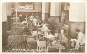 Postcard RPPC Oregon Eugene Hotel Lobby Occupation 23-7402