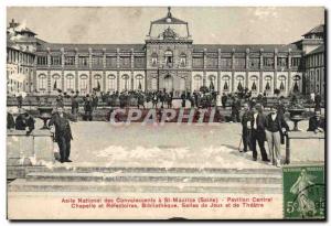 Old Postcard National Asylum Convalescents in St Maurice Central Pavilion cha...