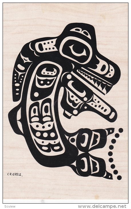 AS: C. B. Gruel, Killer Whale Totem Pole, Crests of the Haida Indians, Quee...