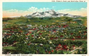 Trinidad Colorado, Peak & Bird's-Eye View of SIMPSON'S REST Vintage Postcard