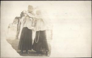 Women Eating Watermelon c1905 Real Photo Postcard rpx