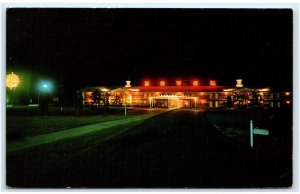 SHEPHERDSVILLE, KY Kentucky~ Roadside BLUEGRASS LODGE Night NEON c1960s Postcard