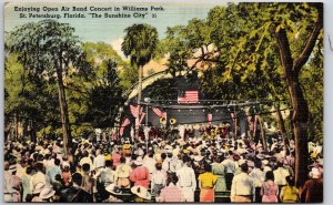 1950s Air Band Concert In Williams Park St. Petersburg Florida Posted Postcard