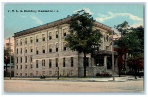 c1910s YMCA Building Scene Street Kankakee Illinois IL Unposted Antique Postcard