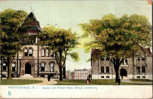 Tucks 5631 Providence RI Sayles & Wilson Halls, Brown Univ c1907 Postcard W05