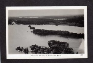 NY Aerial View Thousand Islands New York Real Photo RPPC Postcard Minor Damage