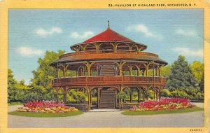 Rochester New York 1940s Postcard Pavilion at Highland Park