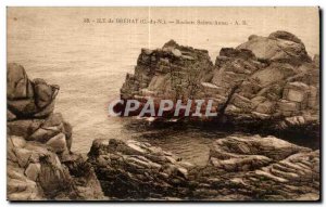 Postcard Old Rocks Brehat Island Sainte Anne