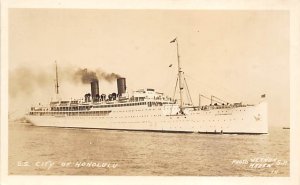 SS City of Honolulu Prinzess Alice, Princess matoika, Real Photo Los Angeles ...