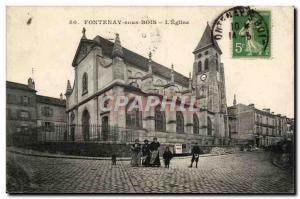 Fontenay sous Bois Old Postcard L & # 39eglise