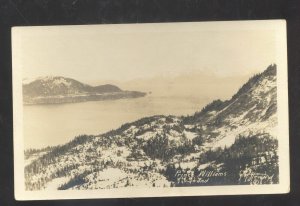 RPPC PRINCE WILLIAM SOUND ALASKA HW STEWARD VINTAGE REAL PHOTO POSTCARD