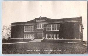 Tampico Illinois IL Postcard RPPC Photo Tampico High School Building c1910's