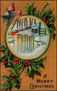 Christmas Holly Scene