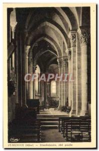 Postcard Old St Menoux ambulatory Left side