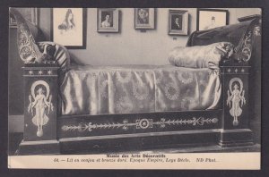 FRANCE, Postcard RPPC, Paris, Museum of Decorative Arts, Mahogany bed