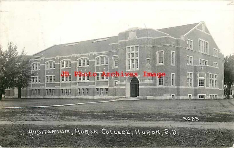 SD, Huron, South Dakota, RPPC, Huron College, Auditorium Building, Photo No 5025