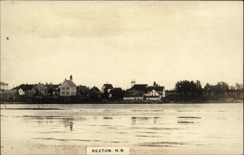 Rexton New Brunswick NB Waterfront Real Photo Vintage Postcard