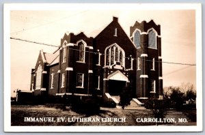 K45/ Carrollton Missouri RPPC Postcard c40s Immanuel Ev. Lutheran Church 192