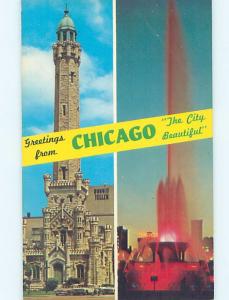 Unused Pre-1980 TWO VIEWS ON CARD Chicago Illinois IL ho7484