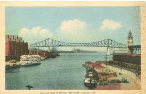 Montreal Canada Jacques Cartier Bridge WB Postcard Unused