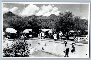Purua Michoacan Mexico Postcard Balneario San Jose c1950’s RPPC Photo